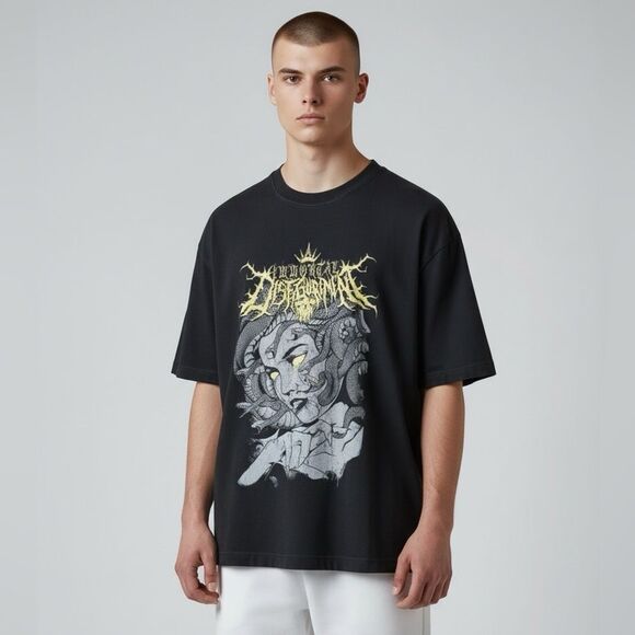 Visceral Disgorge Cattle Decapitation Men "Death Atlas" Death Metal Band Black L - Picture 1 of 9